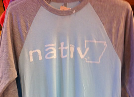 Native shirt in blue and gray