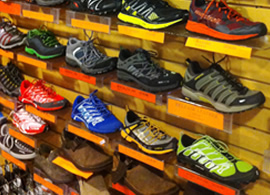 Photo of shoes along the wall at ozark outdoor